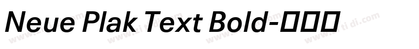 Neue Plak Text Bold字体转换